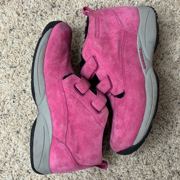 Merrell  Pink Faux Fur Lined Double Strap Boots Sz 5.5 - Picture 10 of 10